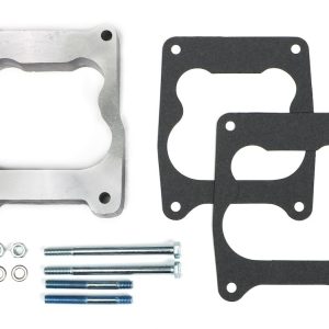 Trans-Dapt Performance Carburetor Spacer, For Use with Quadrajet, Open Style, 1 Inch Thick, Natural, Aluminum – 2109
