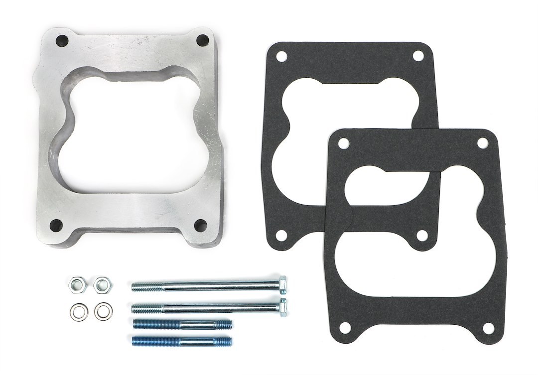 Trans-Dapt Performance Carburetor Spacer, For Use with Quadrajet, Open Style, 1 Inch Thick, Natural, Aluminum – 2109