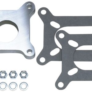 Trans-Dapt Performance Carburetor Spacer, For Use with Holley 2 Barrel, Ported Style, 1/2 Inch Thick, Natural, Aluminum – 2136