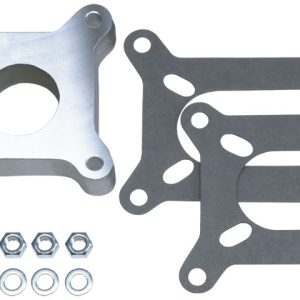 Trans-Dapt Performance Carburetor Spacer, For Use with Holley 2 Barrel, Ported Style, 1 Inch Thick, Natural, Aluminum – 2137