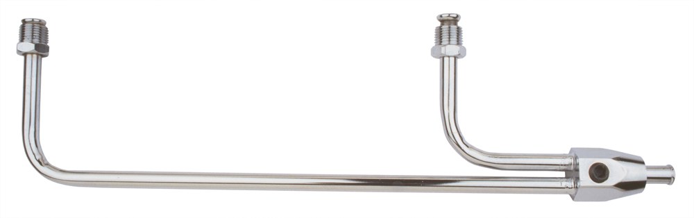 Trans-Dapt Performance Carburetor Fuel Line, Holley Quad, Single, 9-5/16 Inch Length, Chrome – 2197