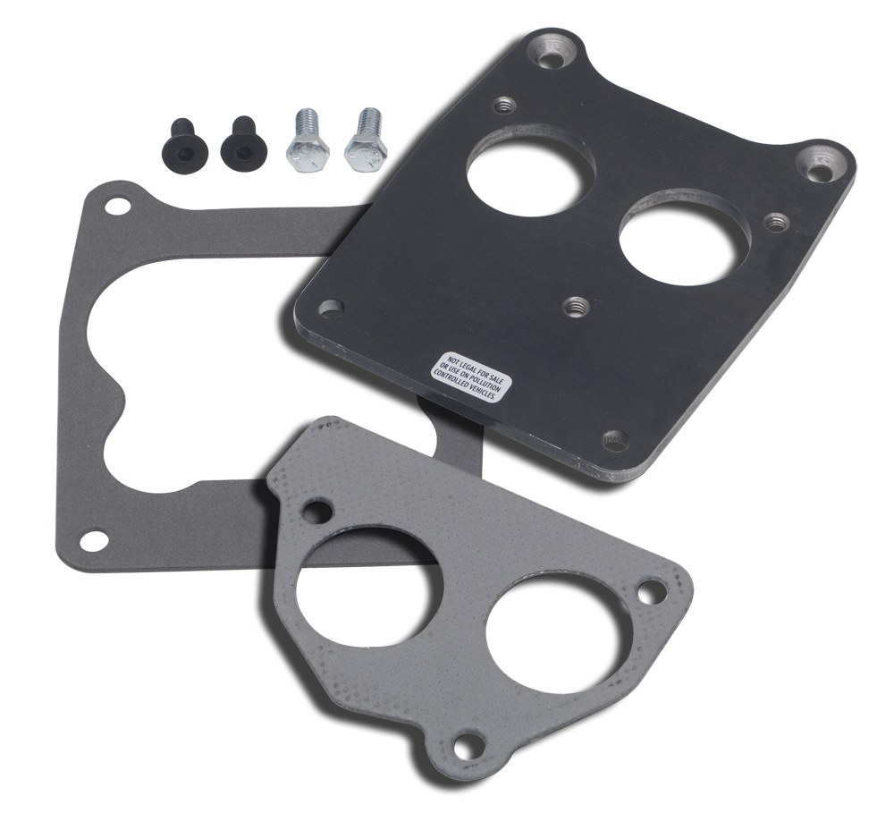 Trans-Dapt Performance Carburetor Adapter, Adapts Small Block Chevy Tbi on to Quadrajet 4 Barrel Manifold/ Rear Mount, 1/4 Inch Thick – 2206