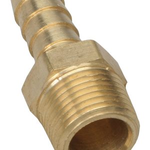 Trans-Dapt Performance Adapter Fitting, 3/8 Inch NPT to 3/8 Inch Hose Barb, Brass, Single – 2269