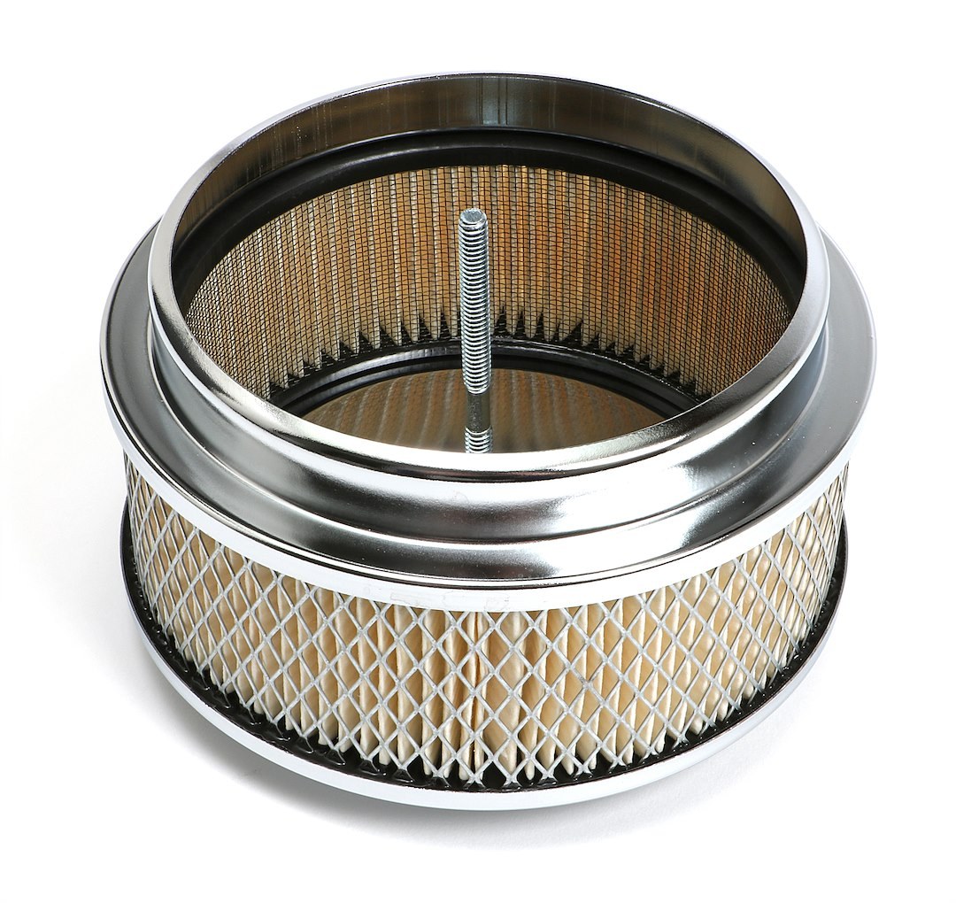 Trans-Dapt Performance Air Cleaner Assembly, 6-3/8 Inch Diameter X 2-1/2 Inch Height, Round, Chrome, With Filter – 2292