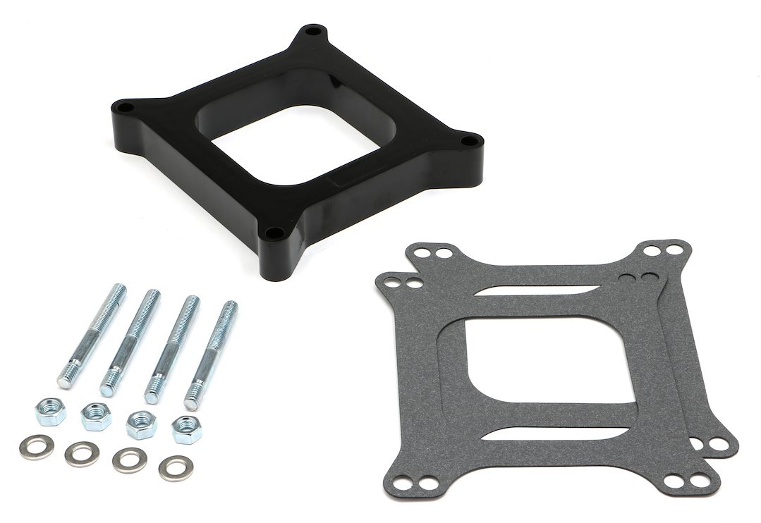 Trans-Dapt Performance Carburetor Spacer, For Use with Holley 4 Barrel, Open Style, 1 Inch Thick, Phenolic Plastic – 2382