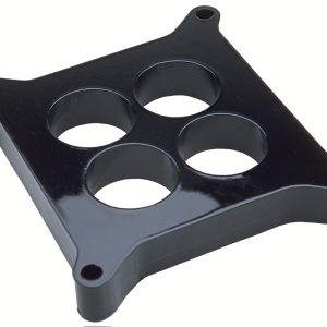Trans-Dapt Performance Carburetor Spacer, For Use with Holley 4 Barrel, Ported Style, 1 Inch Thick, Black, Phenolic – 2383