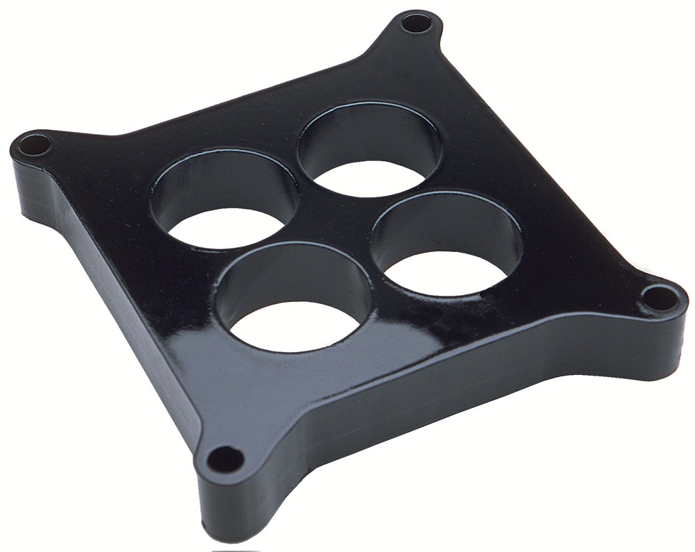 Trans-Dapt Performance Carburetor Spacer, For Use with Holley 4 Barrel, Ported Style, 1 Inch Thick, Black, Phenolic – 2383