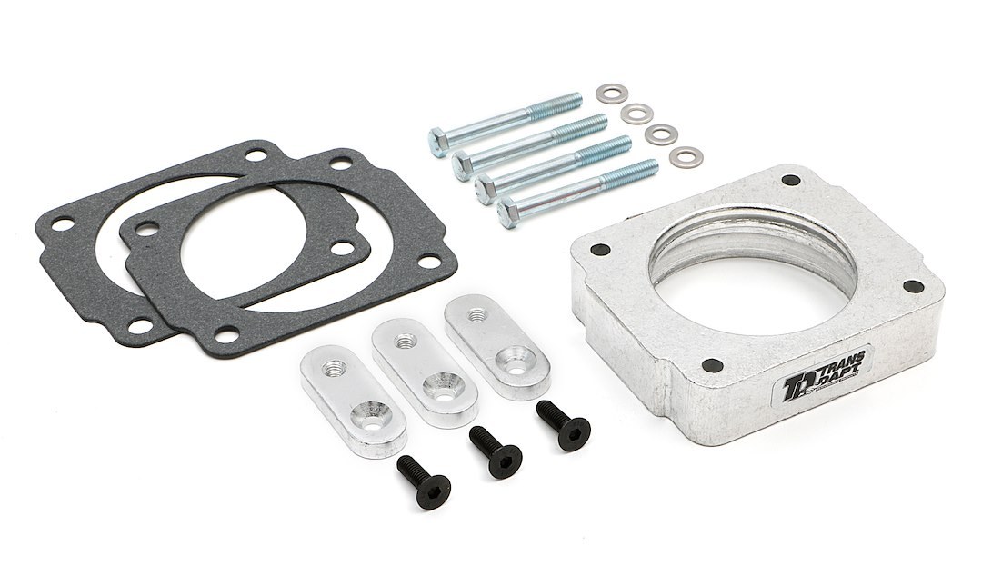 Trans-Dapt Performance Throttle Body Spacer, Torque-Curve, 1 Inch Thick, Natural, Aluminum, Single Center – 2517