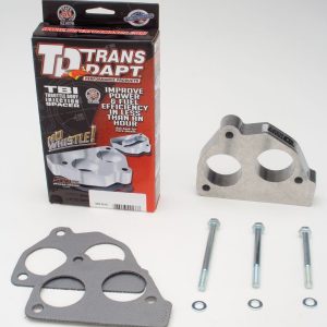 Trans-Dapt Performance Throttle Body Spacer, Smooth-Bore, 1 Inch Thick, Natural, Aluminum, 2 Port – 2733