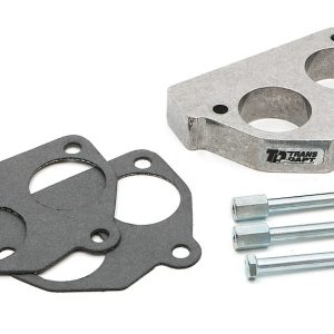 Trans-Dapt Performance Throttle Body Spacer, Smooth-Bore, 1 Inch Thick, Natural, Aluminum, 2 Port – 2734