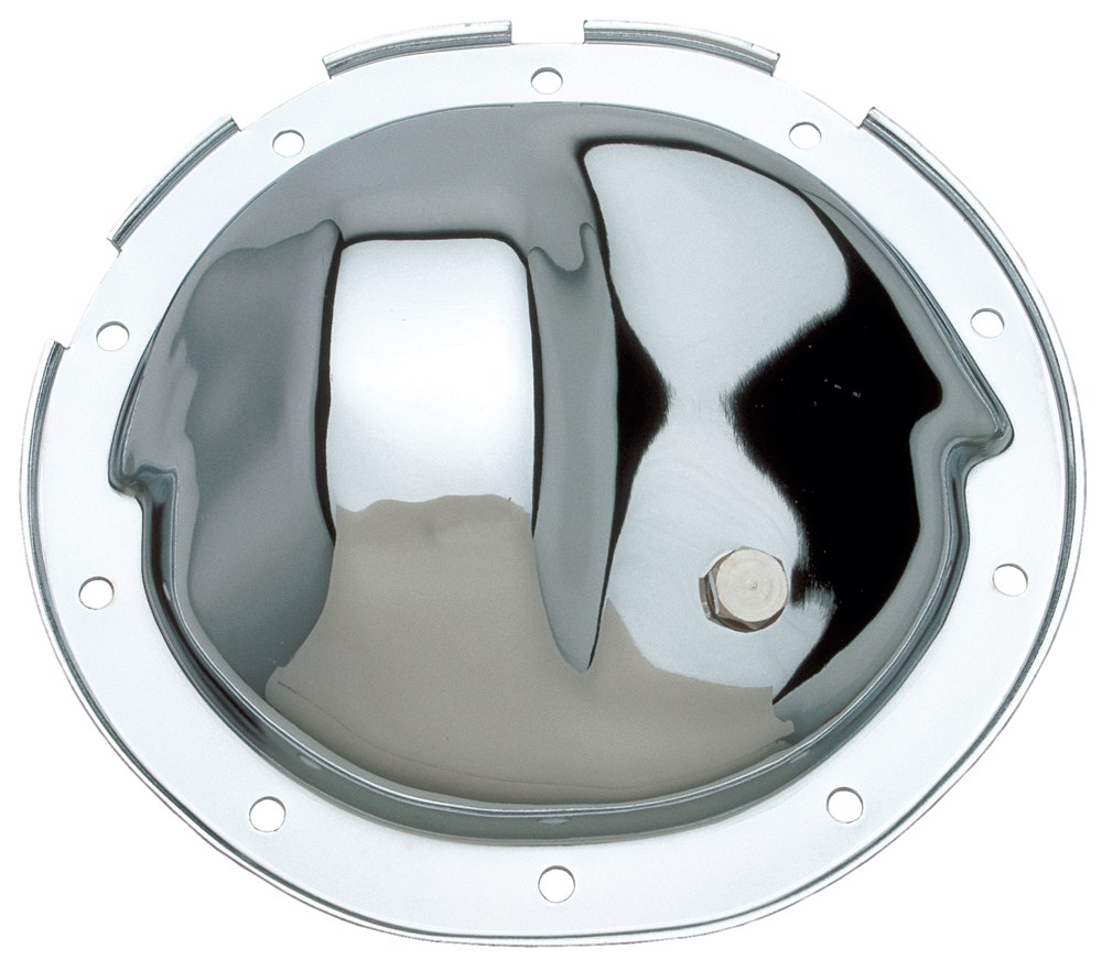 Trans-Dapt Performance Differential Cover, GM 1/2 Ton, 10 Bolt, Without Girdle, Without Fill Plug, With Drain Plug, Chrome Plated, Steel – 4135