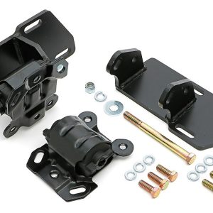 Trans-Dapt Performance Motor Mount, Engine Swap, For Use with Chevy V8, Black, With 2 Motor Mount Brackets and 2 Rubber/ Steel Mount Pads – 4406
