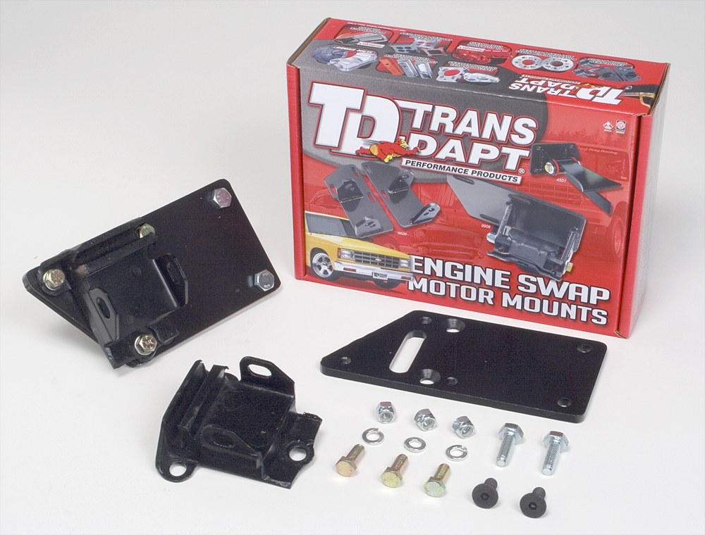 Trans-Dapt Performance Motor Mount, Engine Swap, For Mounting Chevy Ls Series Engine Into Factory Small Block Chevy Chassis, 1 Inch Set Back – 4595