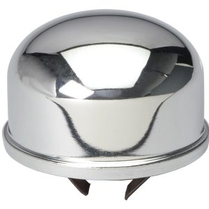 Trans-Dapt Performance Crankcase Breather Cap, Round, 2-3/8 Inch Diameter, Push IN Style, Chrome – 4802