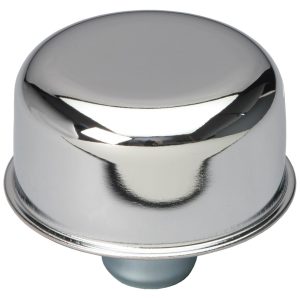 Trans-Dapt Performance Crankcase Breather Cap, Round, 2-3/4 Inch Diameter, Push IN Style, Chrome – 4870