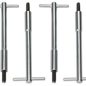 Trans-Dapt Performance Valve Cover Bolt, 5-3/8 Inch Length, 1/4 Inch – 20 Thread, Wing Style, Chrome, Set of 4 – 4936