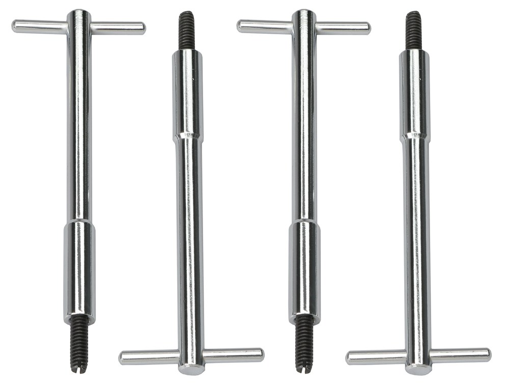 Trans-Dapt Performance Valve Cover Bolt, 5-3/8 Inch Length, 1/4 Inch – 20 Thread, Wing Style, Chrome, Set of 4 – 4936