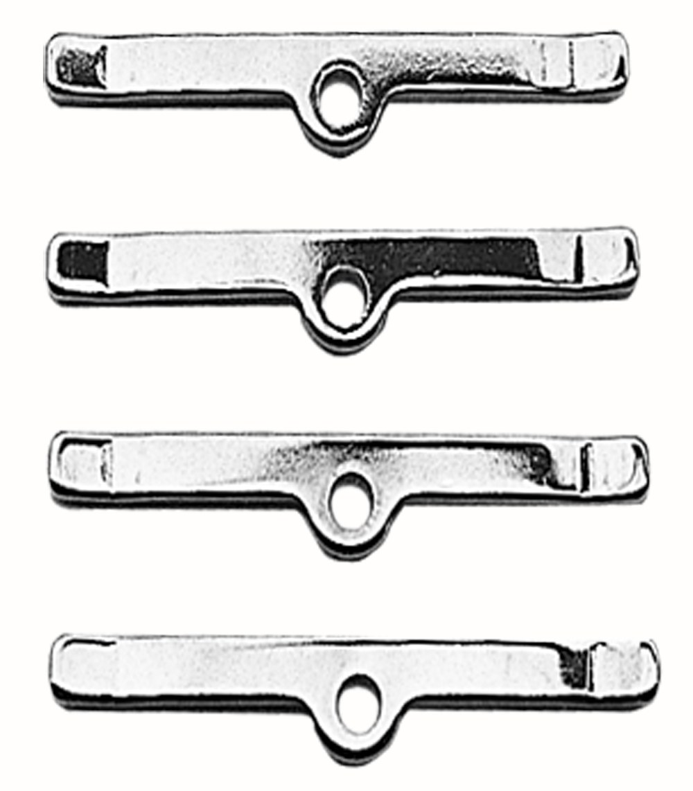 Trans-Dapt Performance Valve Cover Hold Down Tab Set, Chrome, 3 Inch Length, Set of 4 – 4992