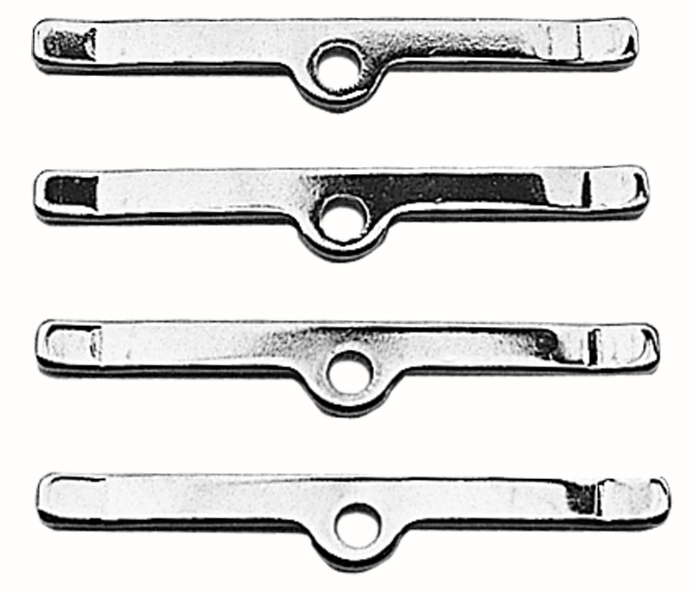 Trans-Dapt Performance Valve Cover Hold Down Tab Set, Chrome, 4-3/4 Inch Length, Set of 4 – 4993