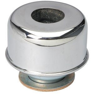 Trans-Dapt Performance Crankcase Breather Cap, Round, Twist IN Style, Chrome – 4999