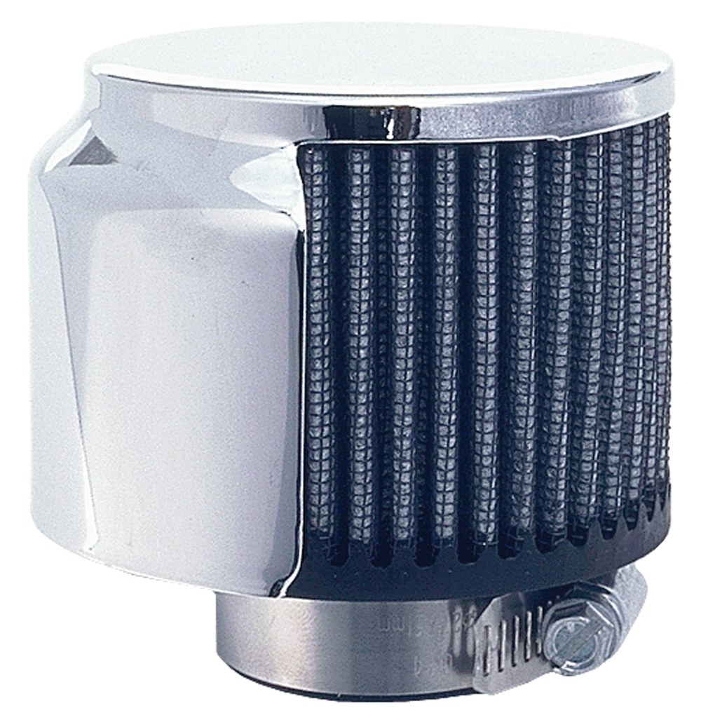 Trans-Dapt Performance Crankcase Breather Filter, Clamp on Style, 3 Inch Height, With Hood – 5104