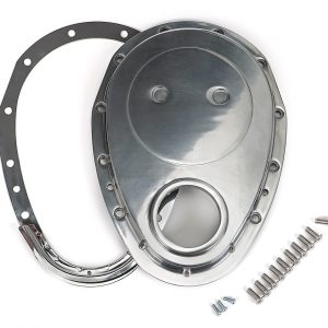 Trans-Dapt Performance Timing Cover, 2 Piece Cover, Aluminum, With Gasket – 6049
