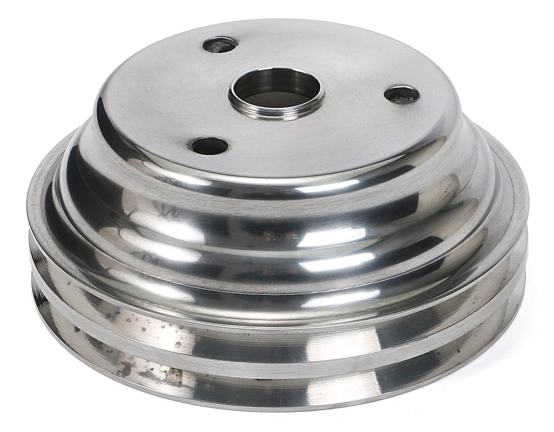 Trans-Dapt Performance Crankshaft Pulley, For Use with 1969-1985 Chevrolet 283/350, 2 Groove, 6-9/16 Inch Diameter, 2-7/8 Inch Depth – 6057