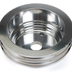 Trans-Dapt Performance Crankshaft Pulley, For Use with 1969-1985 Chevrolet 283/350, 2 Groove, 6-9/16 Inch Diameter, 2-7/8 Inch Depth – 6057