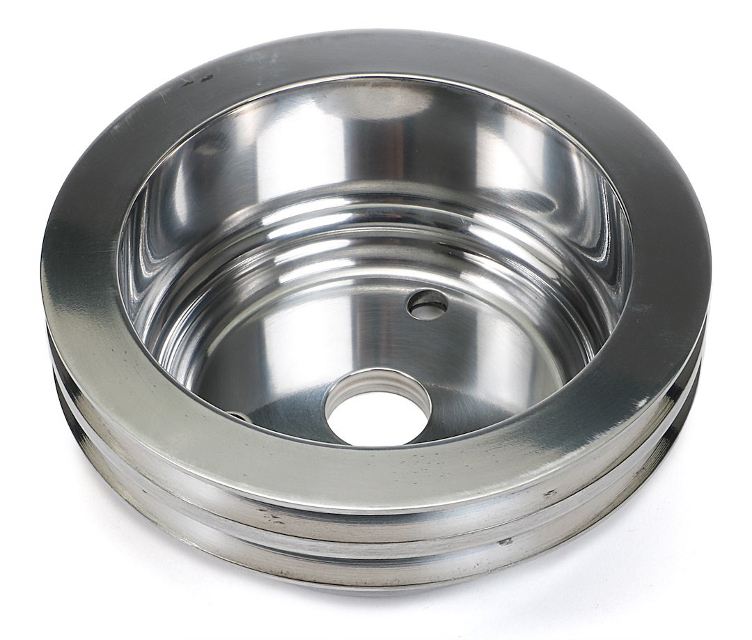 Trans-Dapt Performance Crankshaft Pulley, For Use with 1969-1985 Chevrolet 283/350, 2 Groove, 6-9/16 Inch Diameter, 2-7/8 Inch Depth – 6057