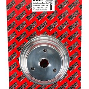 Trans-Dapt Performance Crankshaft Pulley, For Use with 1969-1985 Chevrolet 283/350, 2 Groove, 6-9/16 Inch Diameter, 2-7/8 Inch Depth – 6057