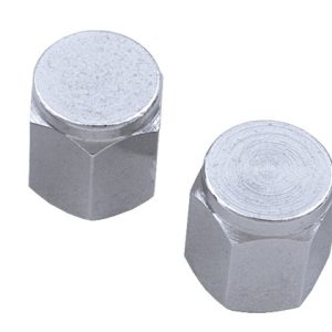 Trans-Dapt Performance Valve Stem Cap, Hex Shape, Chrome, Set of 4 – 7117