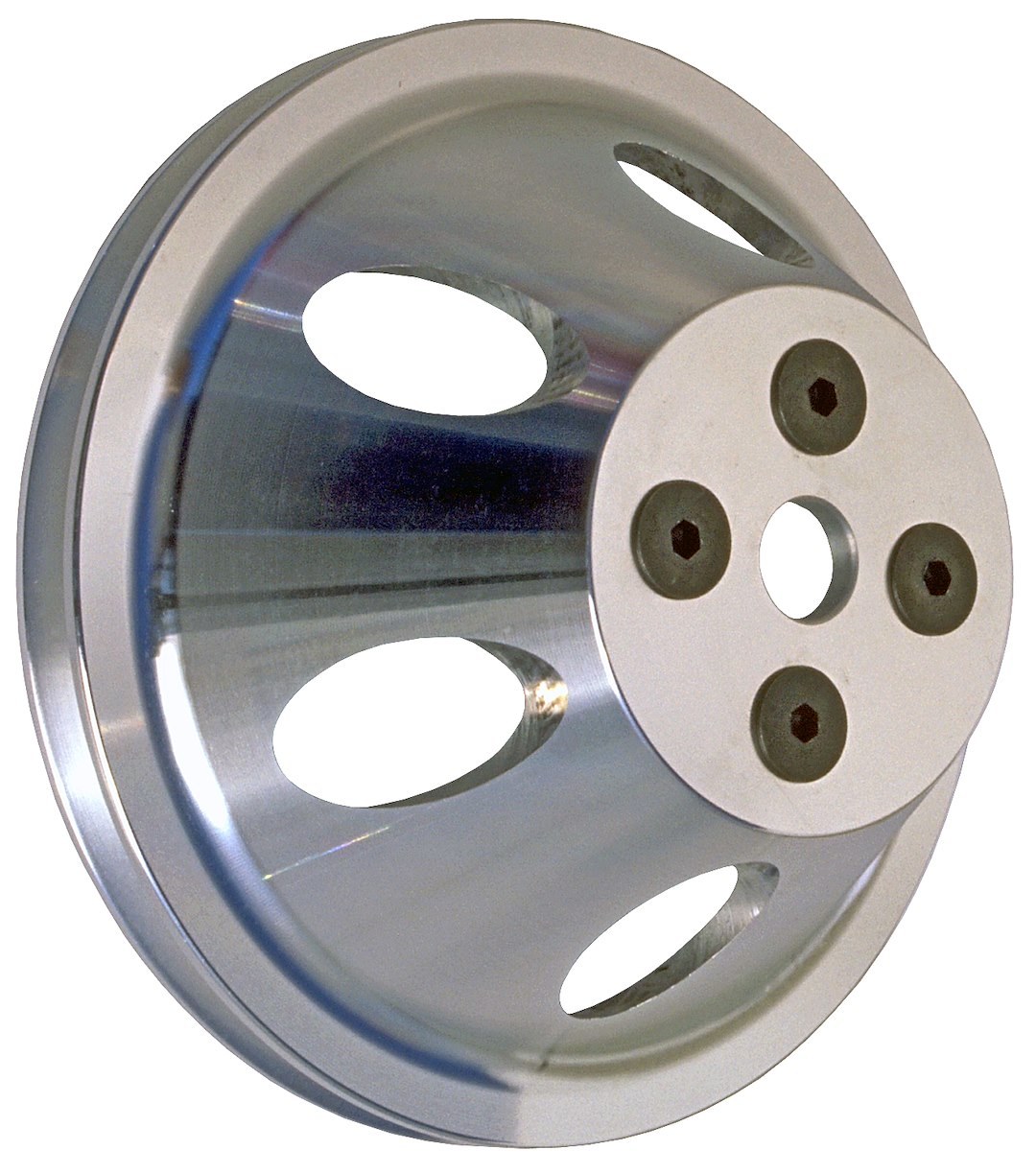 Trans-Dapt Performance Water Pump Pulley, For Use on Big Block Chevy 1965-1968, Short Water Pump, Single Groove, 6-7/16 Inch Diameter – 8874