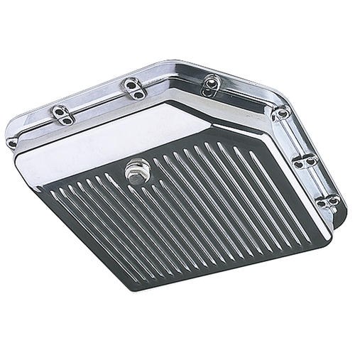 Trans-Dapt Performance Auto Trans Oil Pan, Aluminum Transmission Pan, TH350, Stock Capacity, Polished, With Drain Plug – 8896