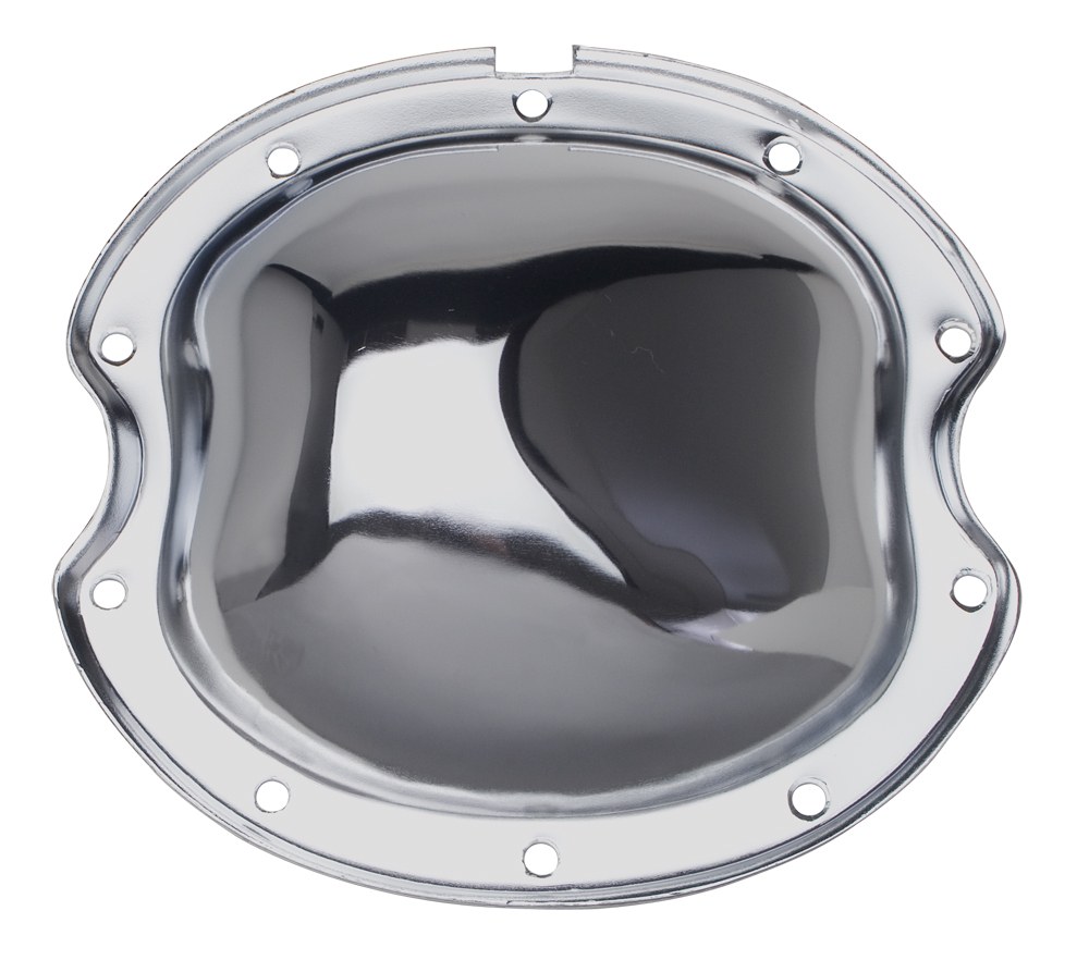 Trans-Dapt Performance Differential Cover, GM Intermediates, 10 Bolt, With Fill Plug, With Drain Plug, Chrome, Steel – 9042