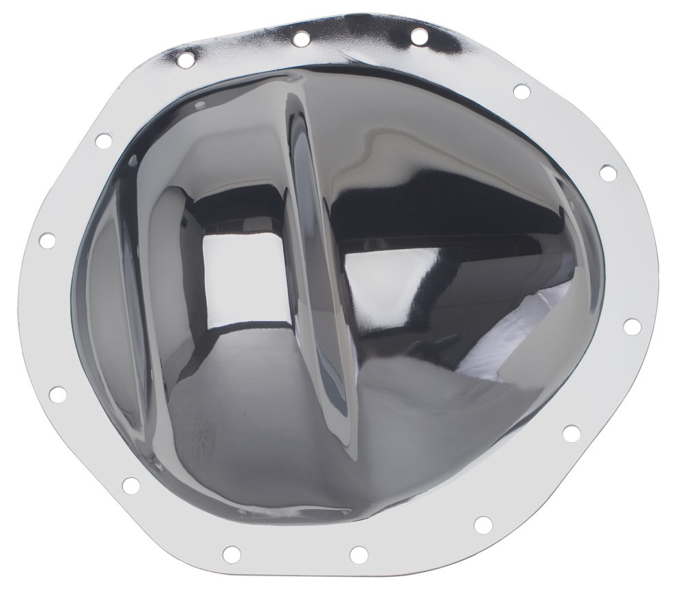 Trans-Dapt Performance Differential Cover, GM 3/4 Ton and 1 Ton, 14 Bolt, With Fill Plug, With Drain Plug, Chrome, Steel – 9043