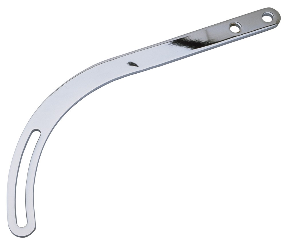 Trans-Dapt Performance Alternator Bracket, 14 Inch Long X 1 Inch Wide with 4 Inch Adjustment Slot, Chrome Plated, Steel – 9079