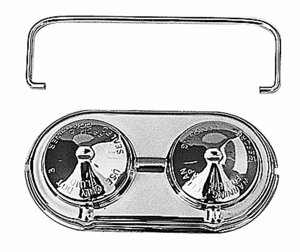Trans-Dapt Performance Brake Master Cylinder Cover, Chrome, Steel, Single Bail – 9100