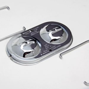 Trans-Dapt Performance Brake Master Cylinder Cover, Chrome, Steel, Double Bail – 9102