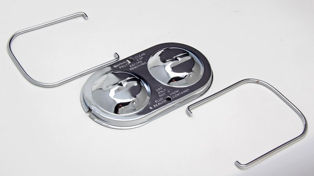 Trans-Dapt Performance Brake Master Cylinder Cover, Chrome, Steel, Double Bail – 9102