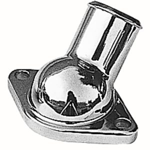 Trans-Dapt Performance Thermostat Housing, Engine Dress Up Kit, 15 Degree Neck, Steel, O-Ring Seal Type, Silver – 9228