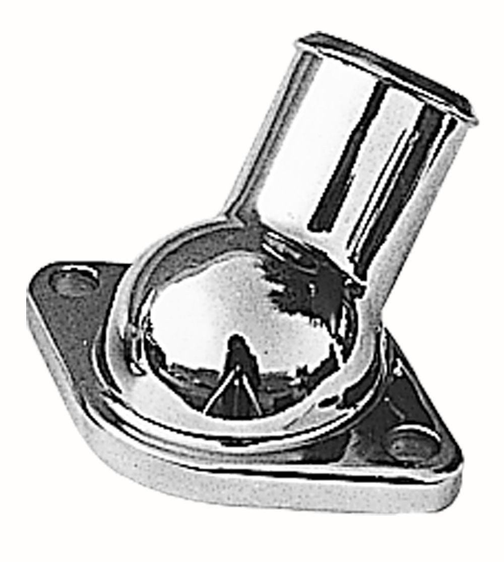 Trans-Dapt Performance Thermostat Housing, Engine Dress Up Kit, 15 Degree Neck, Steel, O-Ring Seal Type, Silver – 9228