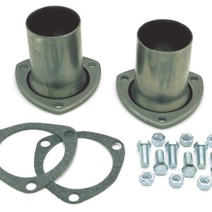 Trans-Dapt Performance Exhaust Header Collector, 3 Inch Three Bolt Flange, 2-1/2 Inch Exhaust, Aluminized Steel, Set of 2 – 9374