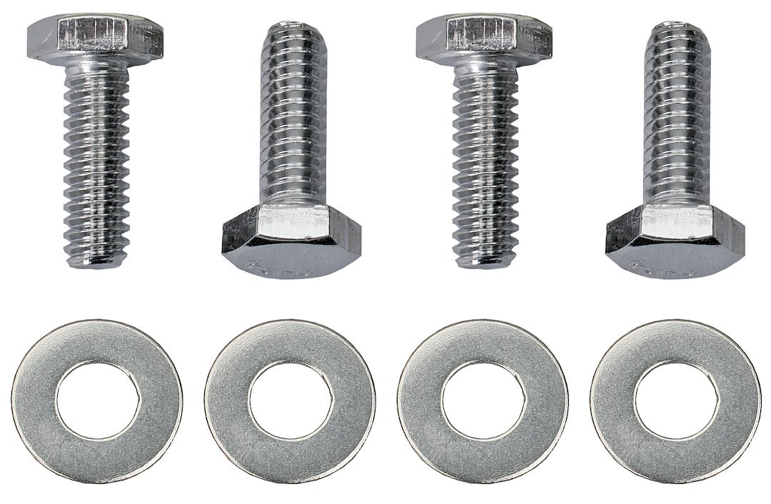 Trans-Dapt Performance Valve Cover Bolt, 1 Inch Length, 1/4 Inch – 20 Thread, Hex Head Style, Chrome, Set of 4 – 9406