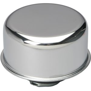 Trans-Dapt Performance Crankcase Breather Cap, Round, 2-3/4 Inch Diameter, Twist IN Style, Chrome – 9617