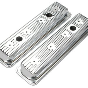 Trans-Dapt Performance Valve Cover, Small Block Chevy, 2-3/4 Inch Height, Without Bolts, With Oil Fill Hole, Without Breather, With Baffle – 9702