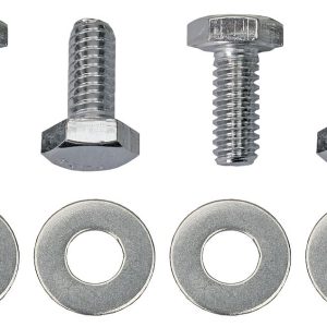 Trans-Dapt Performance Valve Cover Bolt, 3/4 Inch Length, 1/4 Inch – 20 Thread, Hex Head Style, Chrome, Set of 4 – 9781
