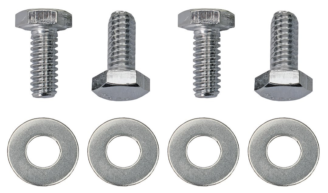 Trans-Dapt Performance Valve Cover Bolt, 3/4 Inch Length, 1/4 Inch – 20 Thread, Hex Head Style, Chrome, Set of 4 – 9781