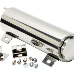 Trans-Dapt Performance Radiator Overflow Tank, 3 Inch Diameter/ 10 Inch Height, 36 Ounce Fluid Capacity, Polished, Stainless Steel – 9911