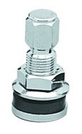 Topline Whl Valve Stem, Bolt IN Mount, Max Pressure 65 PSI, Chrome Plated, Steel Body, Chrome Hex Cap, Set of 4, Clamshell Package – C501-4