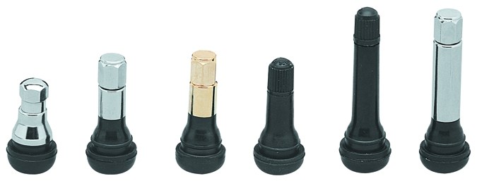 Topline Whl Valve Stem, Snap IN Mount, TR413/ 1-1/4 Inch Length, Max Pressure 65 PSI, Chromed Sleeve, Steel Body with Rubber Base – C504-4